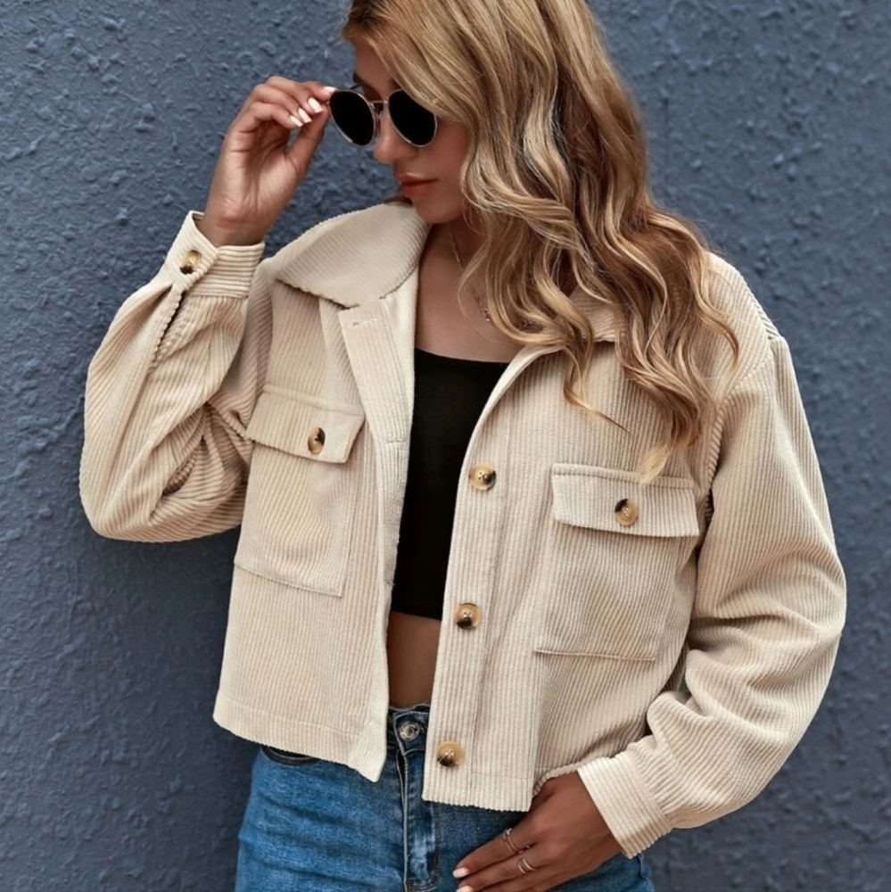 Shein Corduroy Cropped Jacket